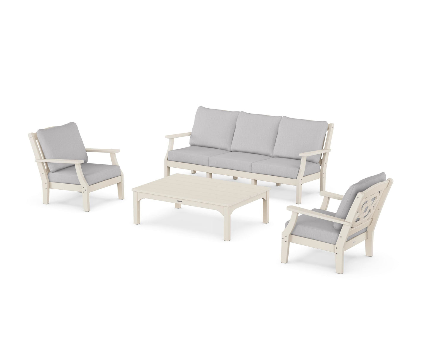 Chinoiserie 4-Piece Deep Seating Set with Sofa