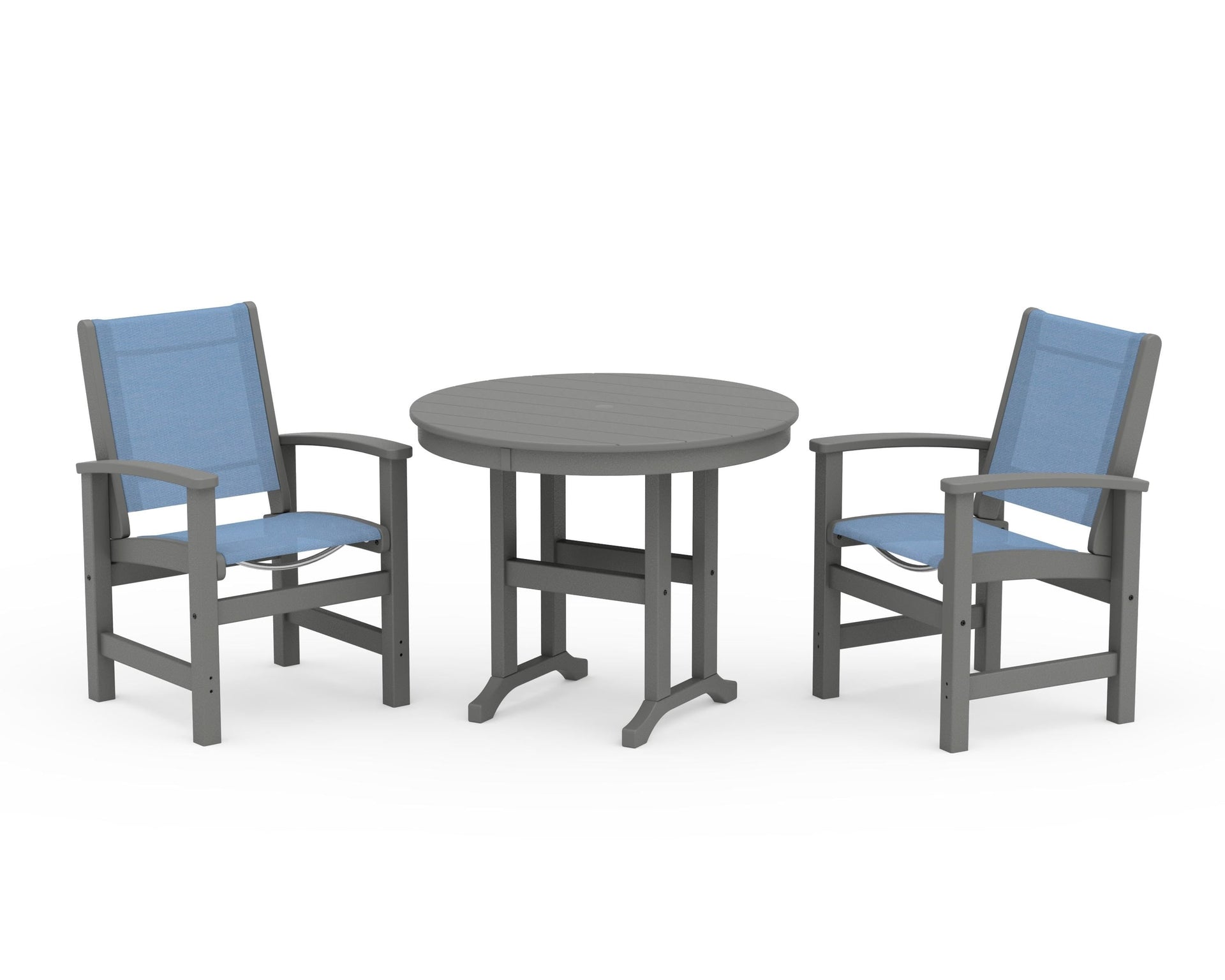 Coastal 3-Piece Round Dining Set