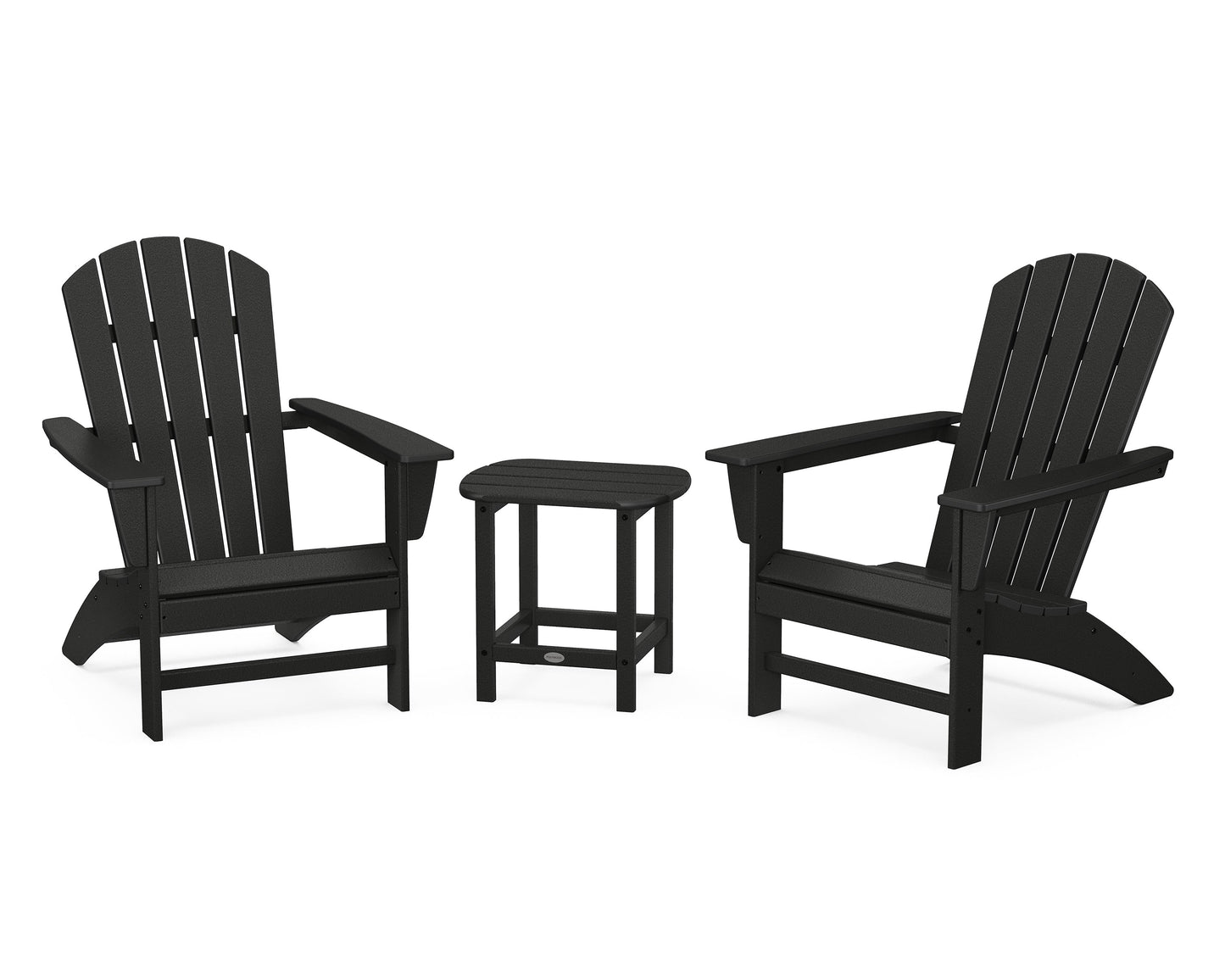 Nautical 3-Piece Adirondack Set with South Beach 18" Side Table