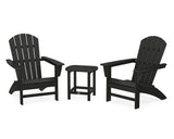 Nautical 3-Piece Adirondack Set with South Beach 18" Side Table