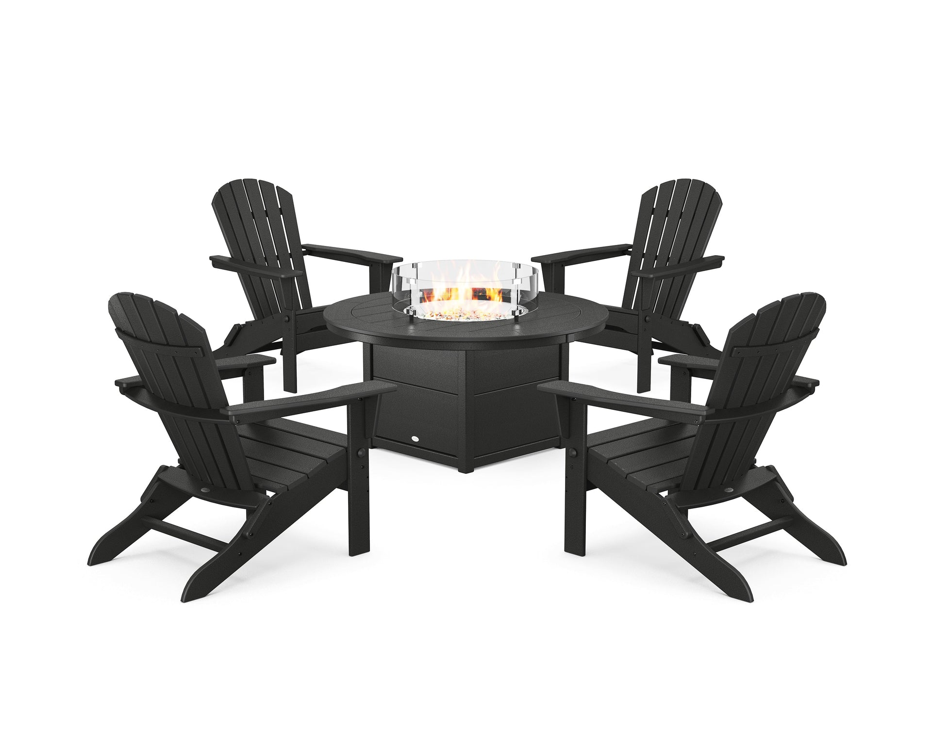 South Beach 5-Piece Folding Adirondack Fire Chat Set