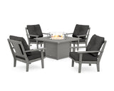 Prairie 5-Piece Deep Seating Set with Fire Pit Table