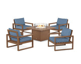 EDGE Sectional 5-Piece Deep Seating Set with Fire Pit Table
