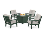 Oxford 5-Piece Deep Seating Set with Fire Pit Table