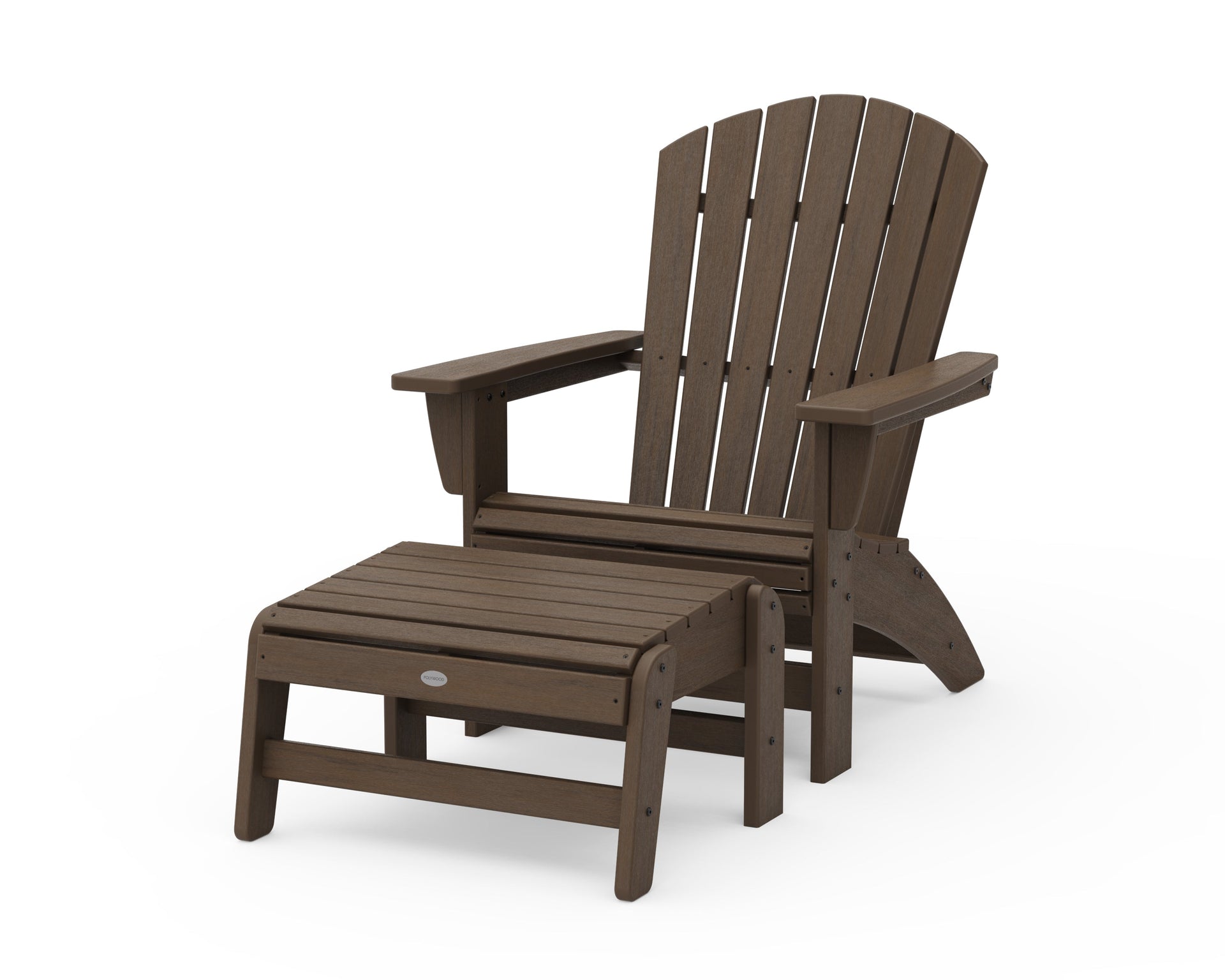 Nautical Grand Adirondack Chair with Ottoman