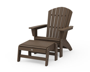 Nautical Grand Adirondack Chair with Ottoman