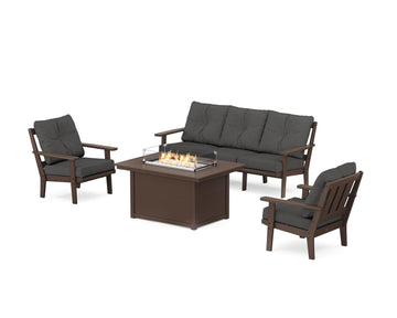 Oxford Deep Seating Fire Pit Table Set