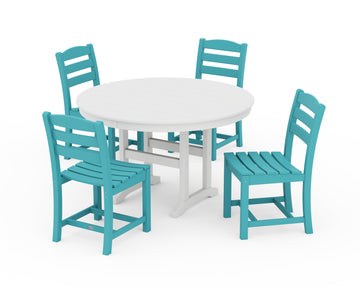 La Casa Café Side Chair 5-Piece Round Farmhouse Dining Set