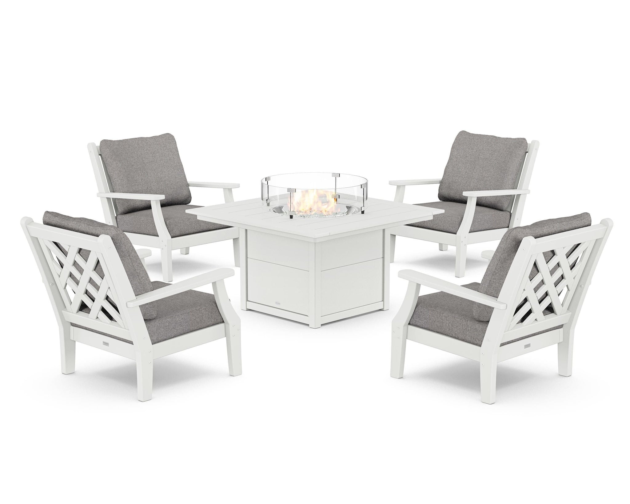 Wovendale 5-Piece Deep Seating Set with Fire Pit Table