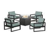 EDGE Sectional 5-Piece Deep Seating Set with Fire Pit Table