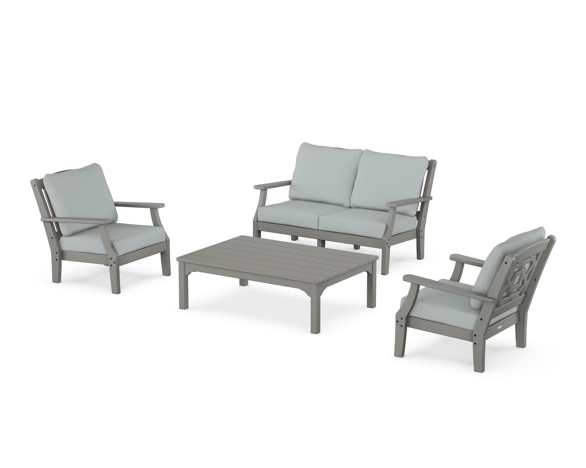 Chinoiserie 4-Piece Deep Seating Set with Loveseat
