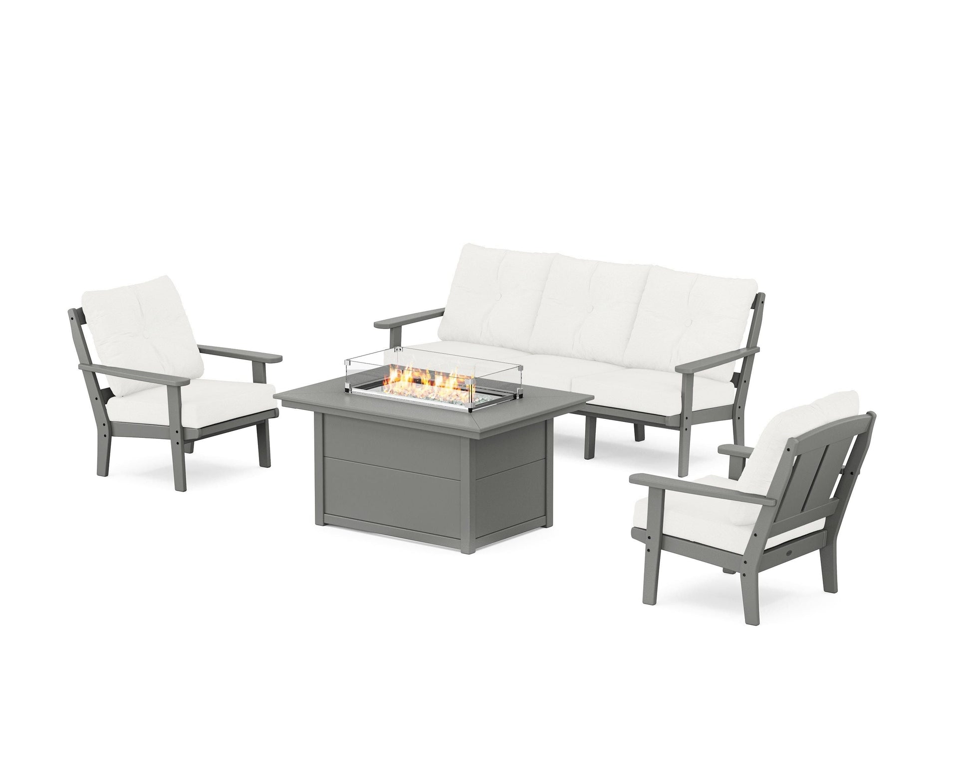 Mission Deep Seating Fire Pit Table Set