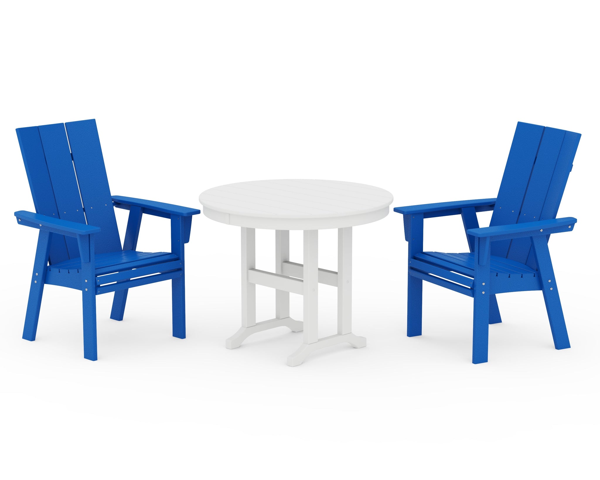 Modern Adirondack 3-Piece Round Dining Set
