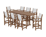 Coastal 9-Piece Bar Set with Trestle Legs