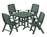 Nautical Folding Highback Chair 5-Piece Dining Set