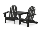 Classic Folding Adirondacks with Angled Connecting Table