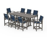 Coastal 9-Piece Counter Set with Trestle Legs