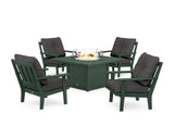 Oxford 5-Piece Deep Seating Set with Fire Pit Table