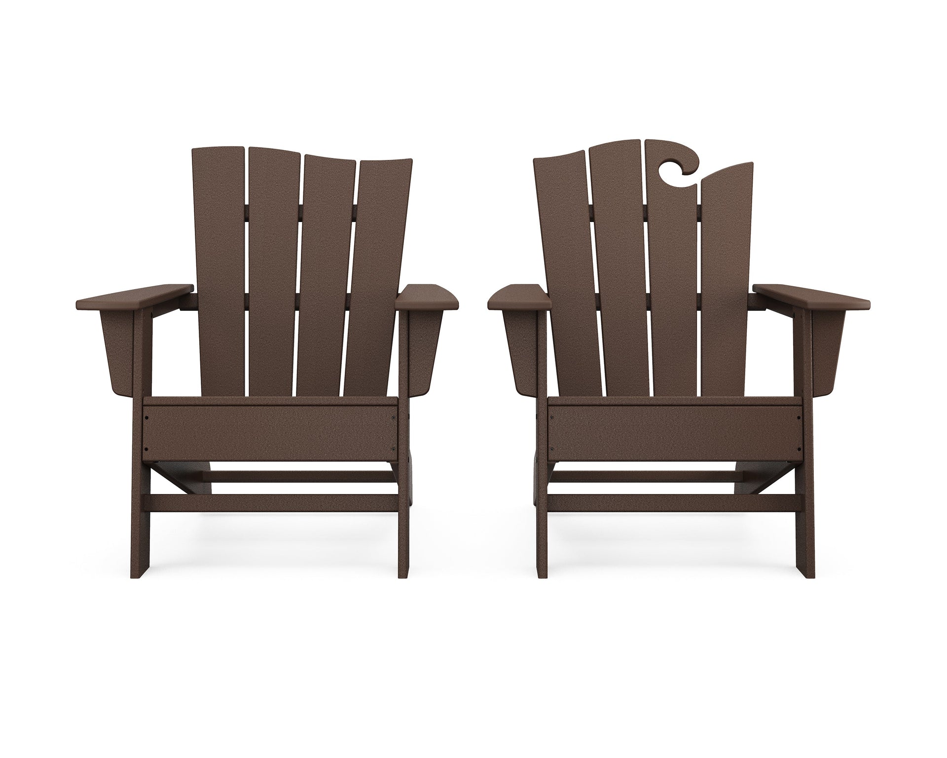 Wave 2-Piece Adirondack Set with The Wave Chair Left