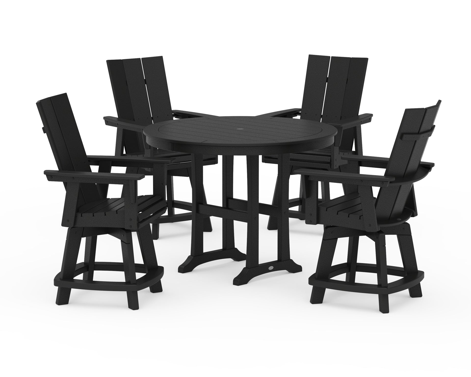 5-Piece Modern Swivel Counter Set