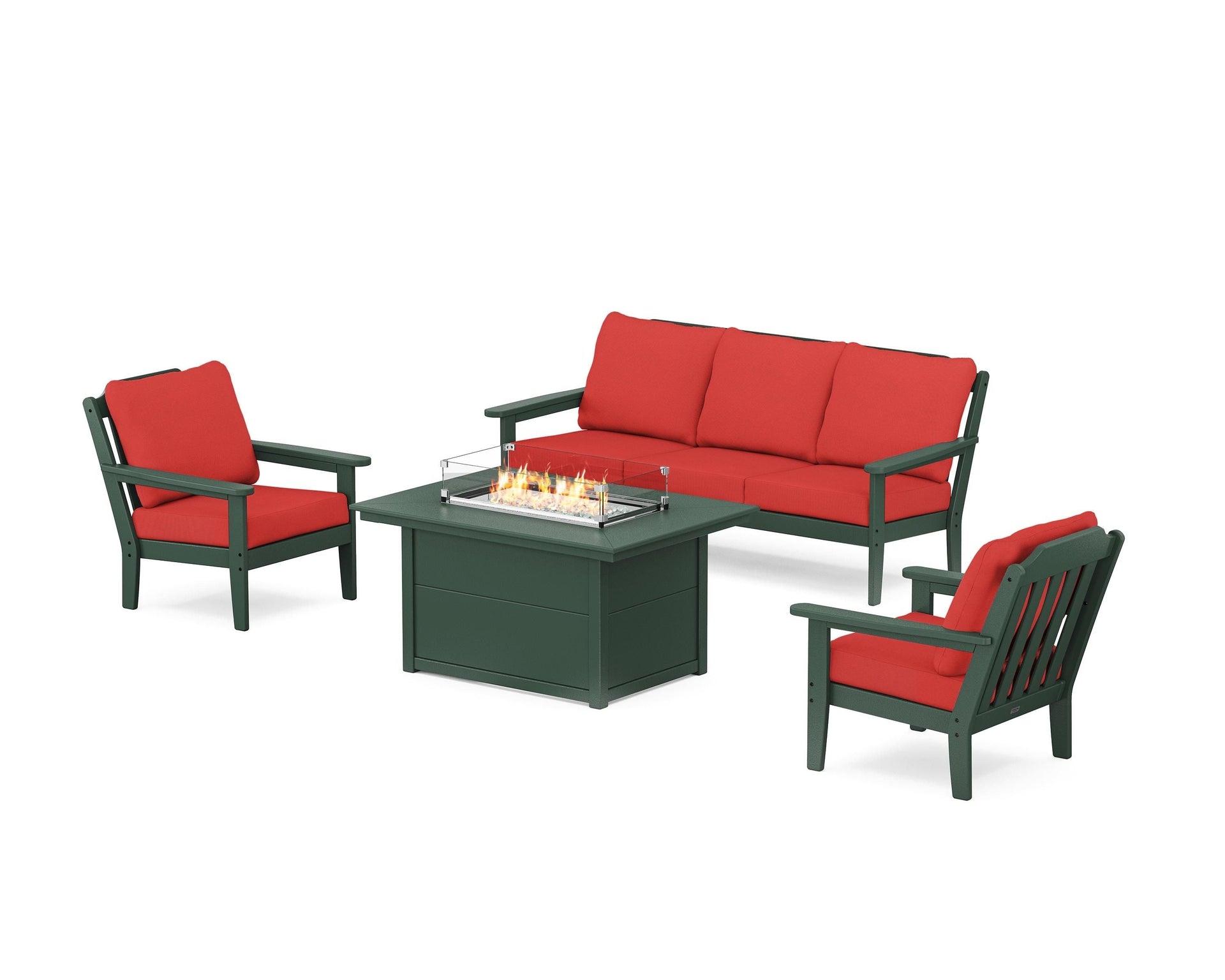 Cottage Deep Seating Fire Pit Table Set