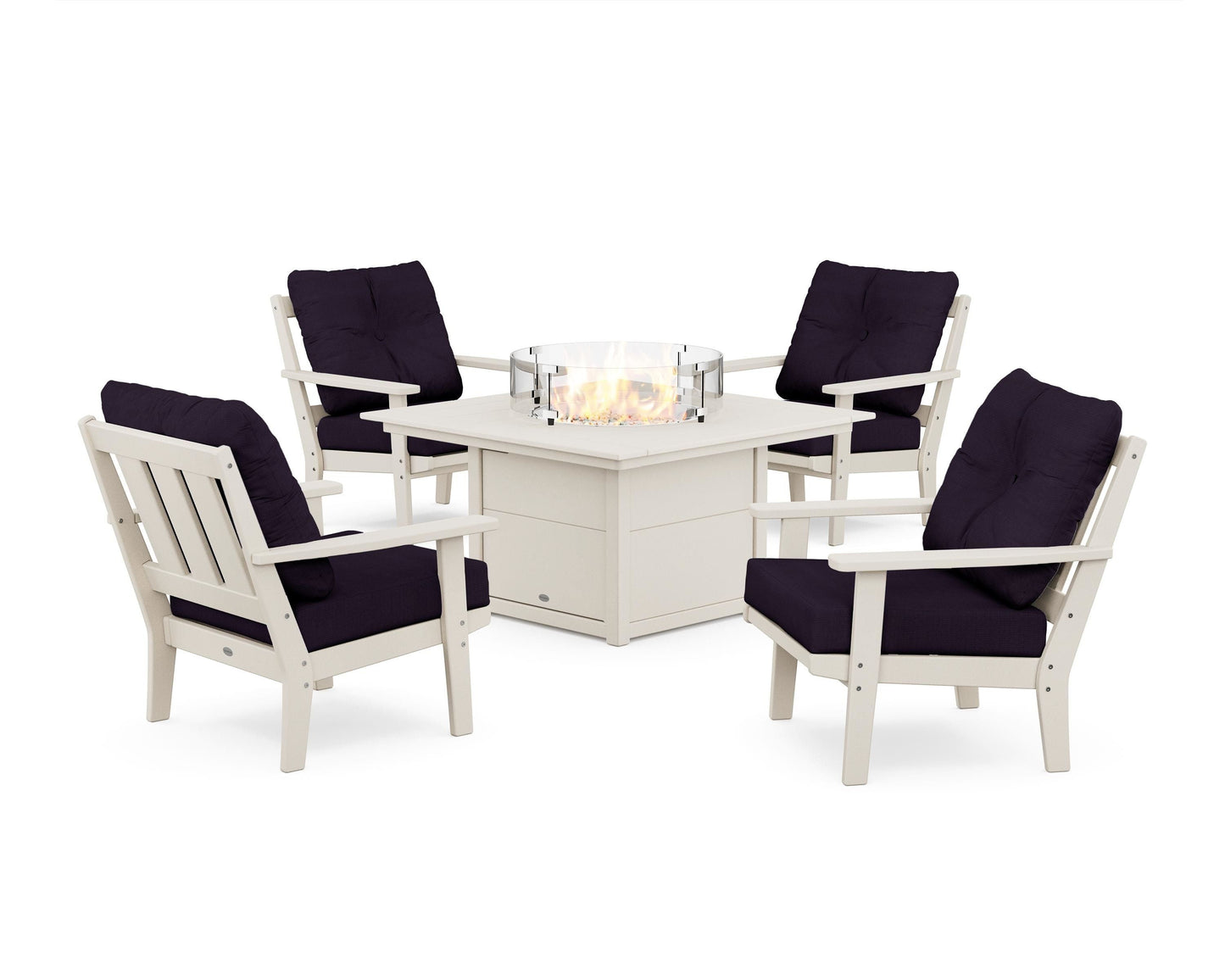 Oxford 5-Piece Deep Seating Set with Fire Pit Table