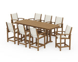 Coastal 9-Piece Counter Set with Trestle Legs