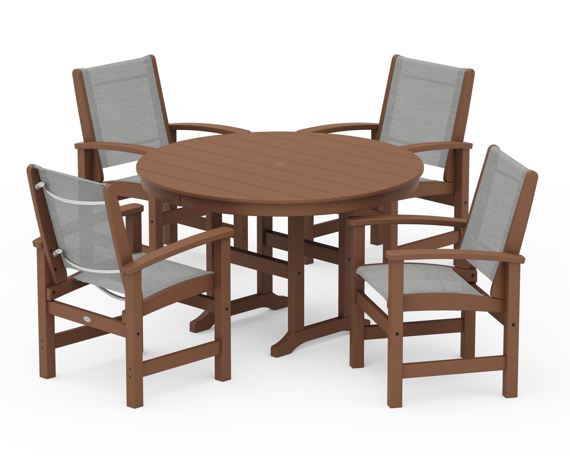 Coastal 5-Piece Round Farmhouse Dining Set