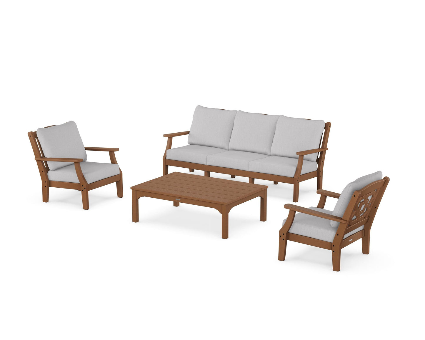 Chinoiserie 4-Piece Deep Seating Set with Sofa