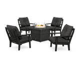 Mission 5-Piece Deep Seating Set with Fire Pit Table
