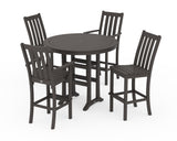 Vineyard 5-Piece Nautical Trestle Bar Set