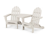 Classic Folding Adirondacks with Angled Connecting Table
