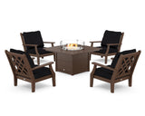 Wovendale 5-Piece Deep Seating Set with Fire Pit Table