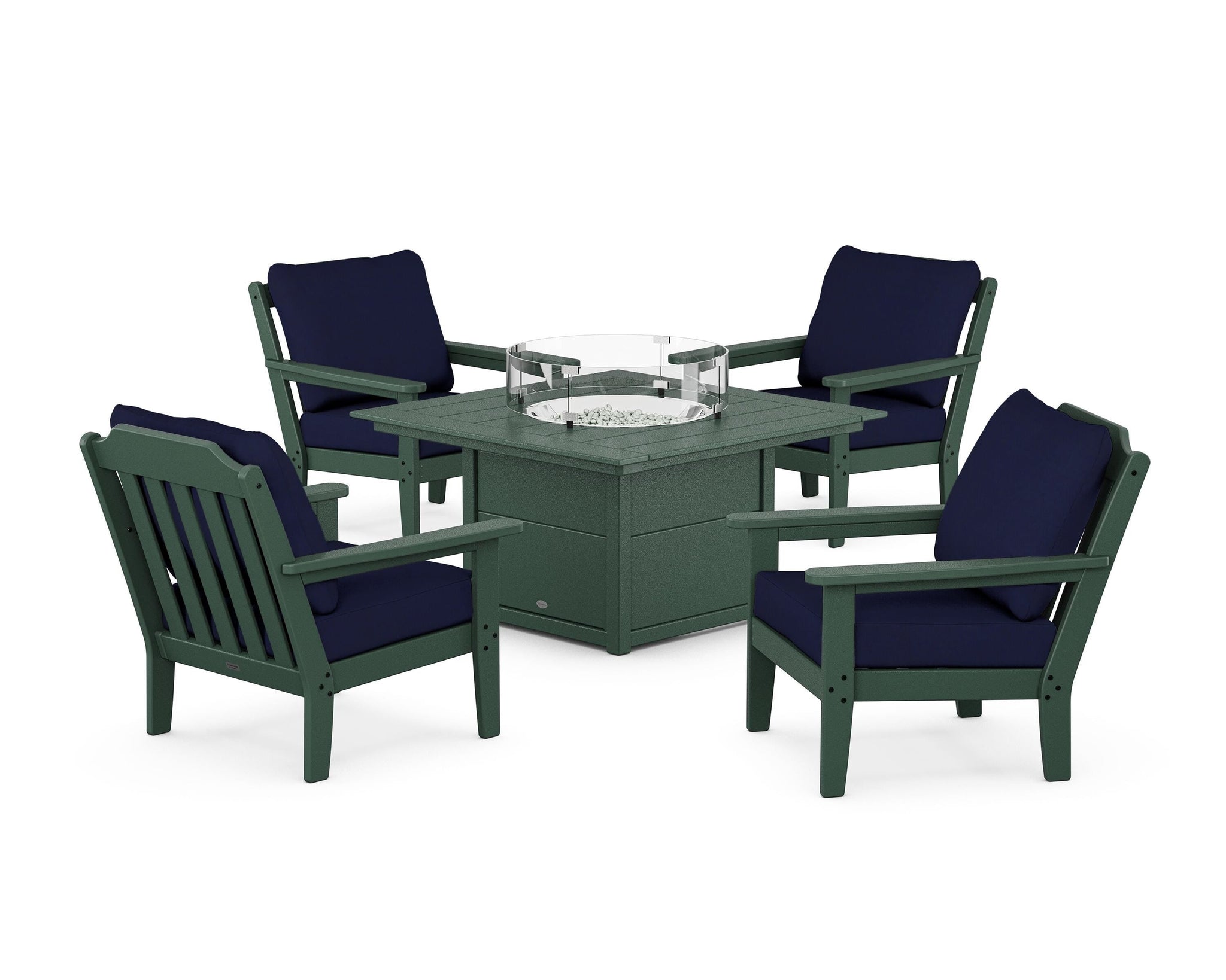 Cottage 5-Piece Deep Seating Set with Fire Pit Table