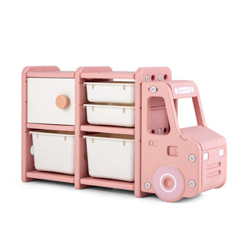 Costway Kids Room Furniture Bundle Bed Table & Chairs Storage Vanity 61985496 New
