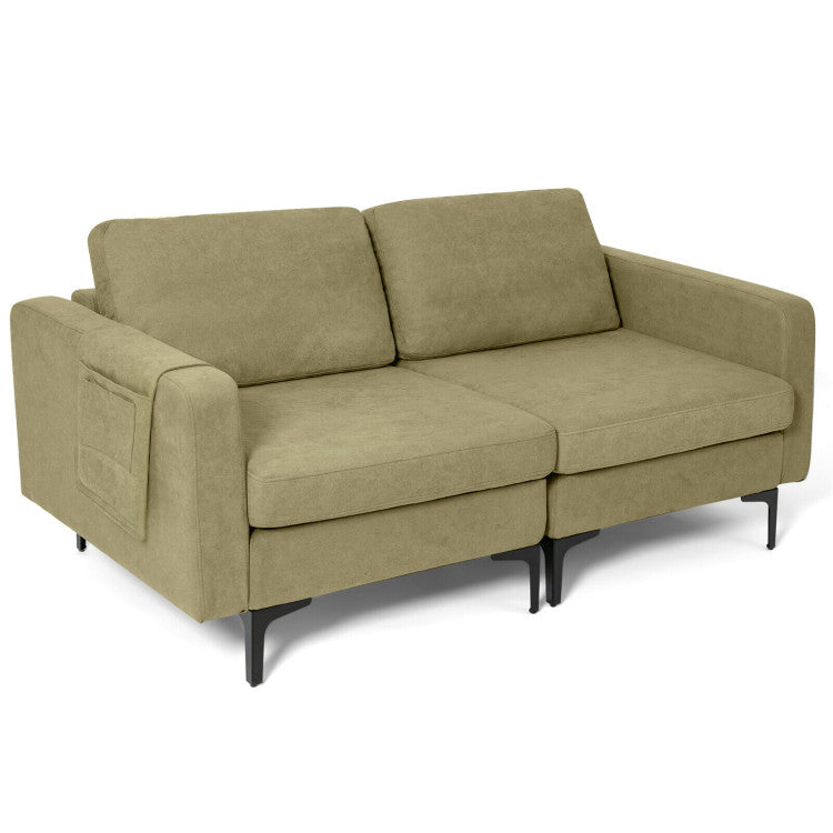 Costway Modern Living Room Furniture Set TV Stand Sofa Coffee Table Side Table 46512675 New