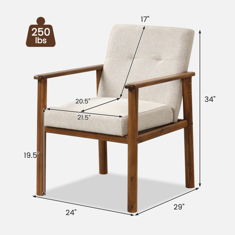 Costway Modern Living Room Set Loveseat Armchair Side & Coffee Table 95971332 New