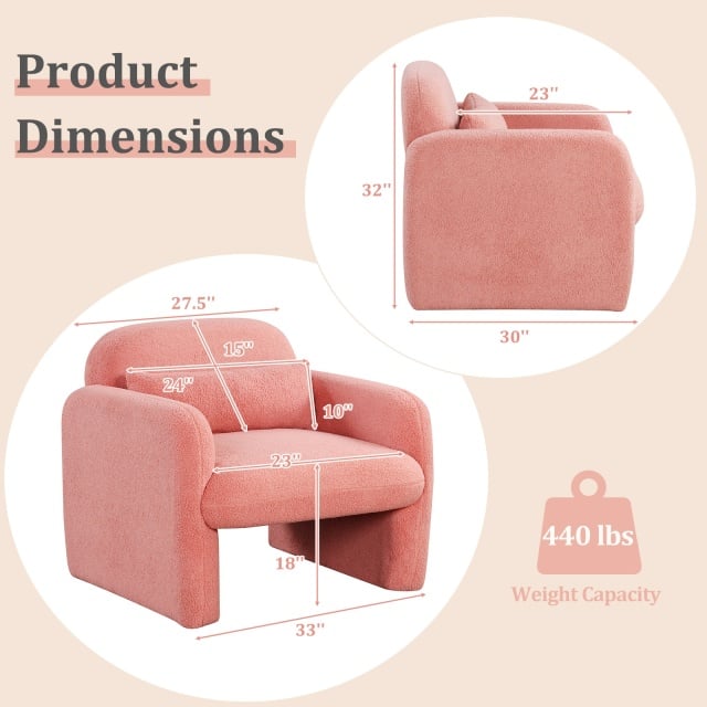 Costway Deluxe Living Room Furniture Set Accent Chair Modular L-Shaped Sectional Sofa LED Coffee Table 42294187 New