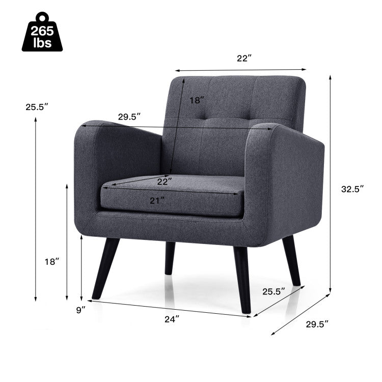 Costway 3-Piece Modern Living Room Furniture Set Accent Chair Side Table L-Shaped Sectional Sofa 64701263 New