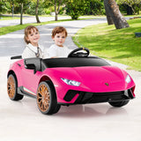 Costway 24V 4WD 2-Seater Licensed Lamborghini Kids Ride-On Car w/ Music 67437375 New