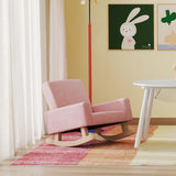 Costway Kids Room Furniture Bundle Twin Pink Bed Blue & Pink Rocking Chairs Storage End Table 78711821 New