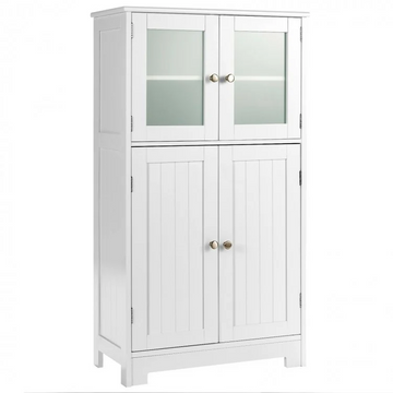 Costway 4-in-1 Bathroom Storage Cabinet & Towel Rack Set 93451574 New