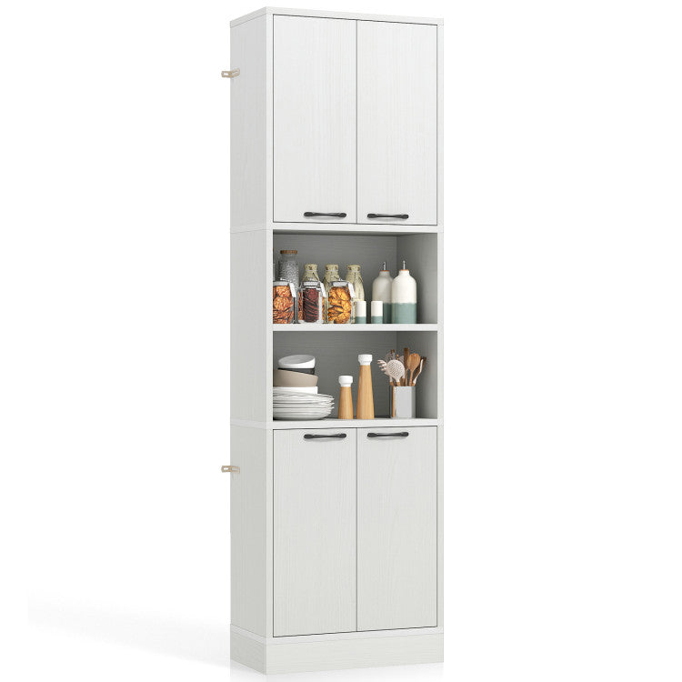 Costway 4-in-1 Bathroom Storage Cabinet & Towel Rack Set 93451574 New