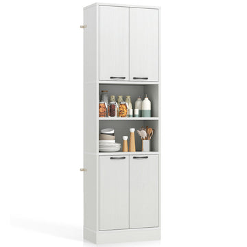 Costway 4-in-1 Bathroom Storage Cabinet & Towel Rack Set 93451574 New