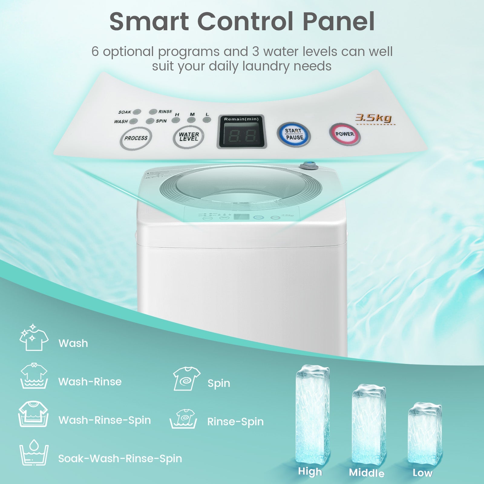 Costway Electric Washer & Dryer Combo 70760245 New
