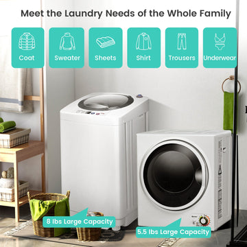 Costway Electric Washer & Dryer Combo 70760245 New