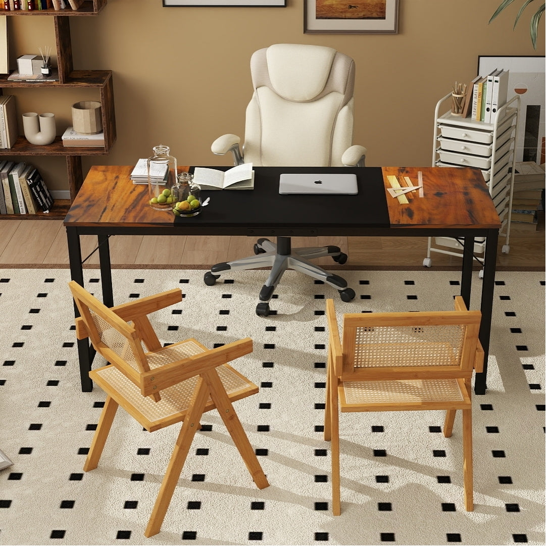 Costway All-in-One Home Office Furniture Bundle Desk Chair Bookshelf Accent Chairs 14208317 New