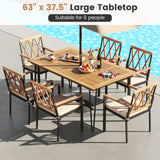 Costway 63" Outdoor Patio Dining Table Set 4 Chairs 32881349 New