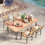 Costway 63" Outdoor Patio Dining Table Set 4 Chairs 32881349 New