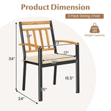 Costway 63" Outdoor Patio Dining Table Set 4 Chairs 32881349 New